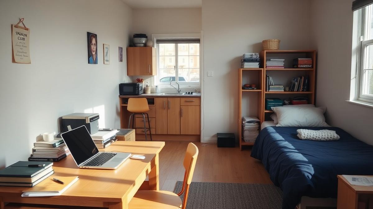 Studentë në një apartament me qera në Tiranë duke studiuar