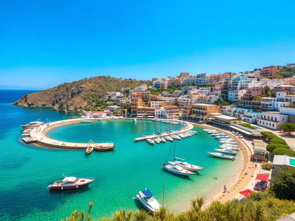 Apartamente me qera në Sarandë — pamje e qytetit